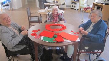 Surprise birthday and poppy making for Himley Mill Residents